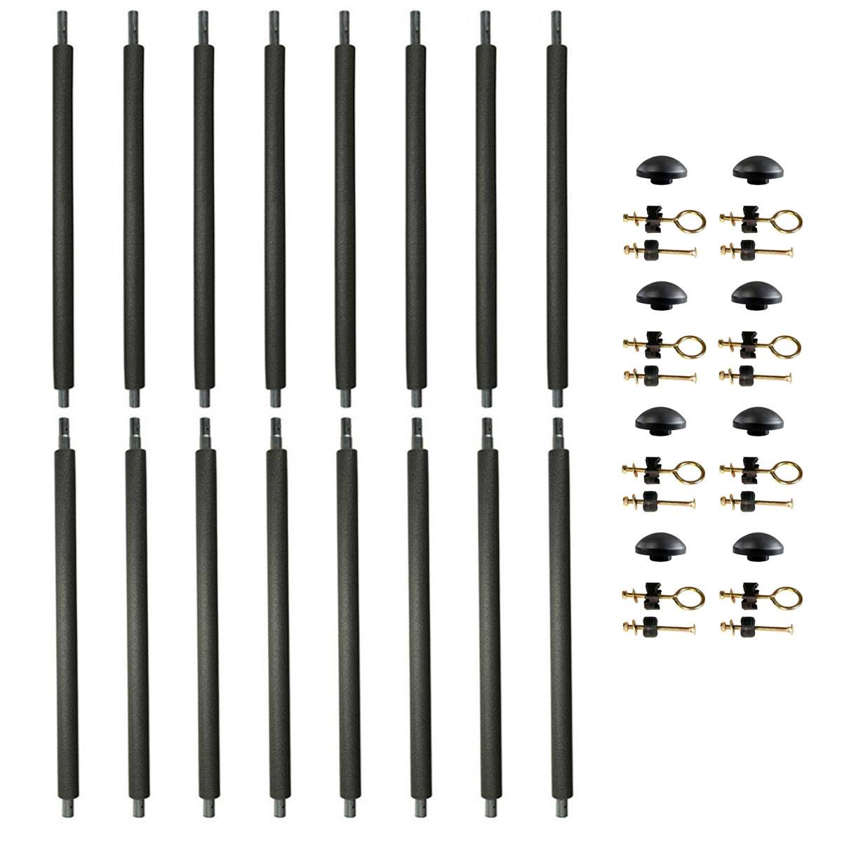 Kangui - Lot de 8 poteaux Ø25 mm trampoline toutes marques mousse, visserie, capuchon Kangui - Image 1