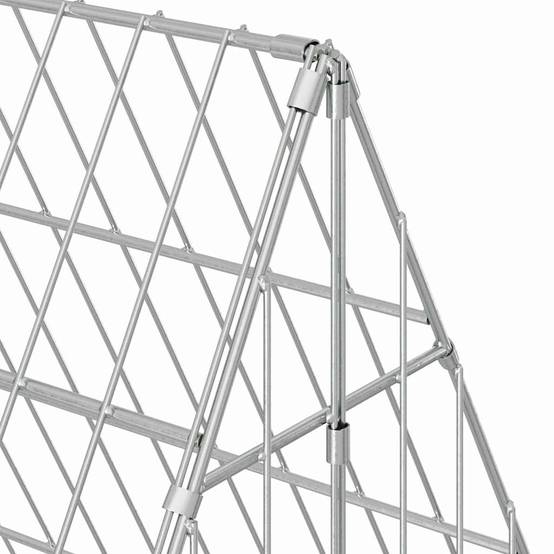Longue Cage Volailles Métal Robuste Parcours Liberté Argent 430x100cm - ComfortXL Outdoor Living - Image 8