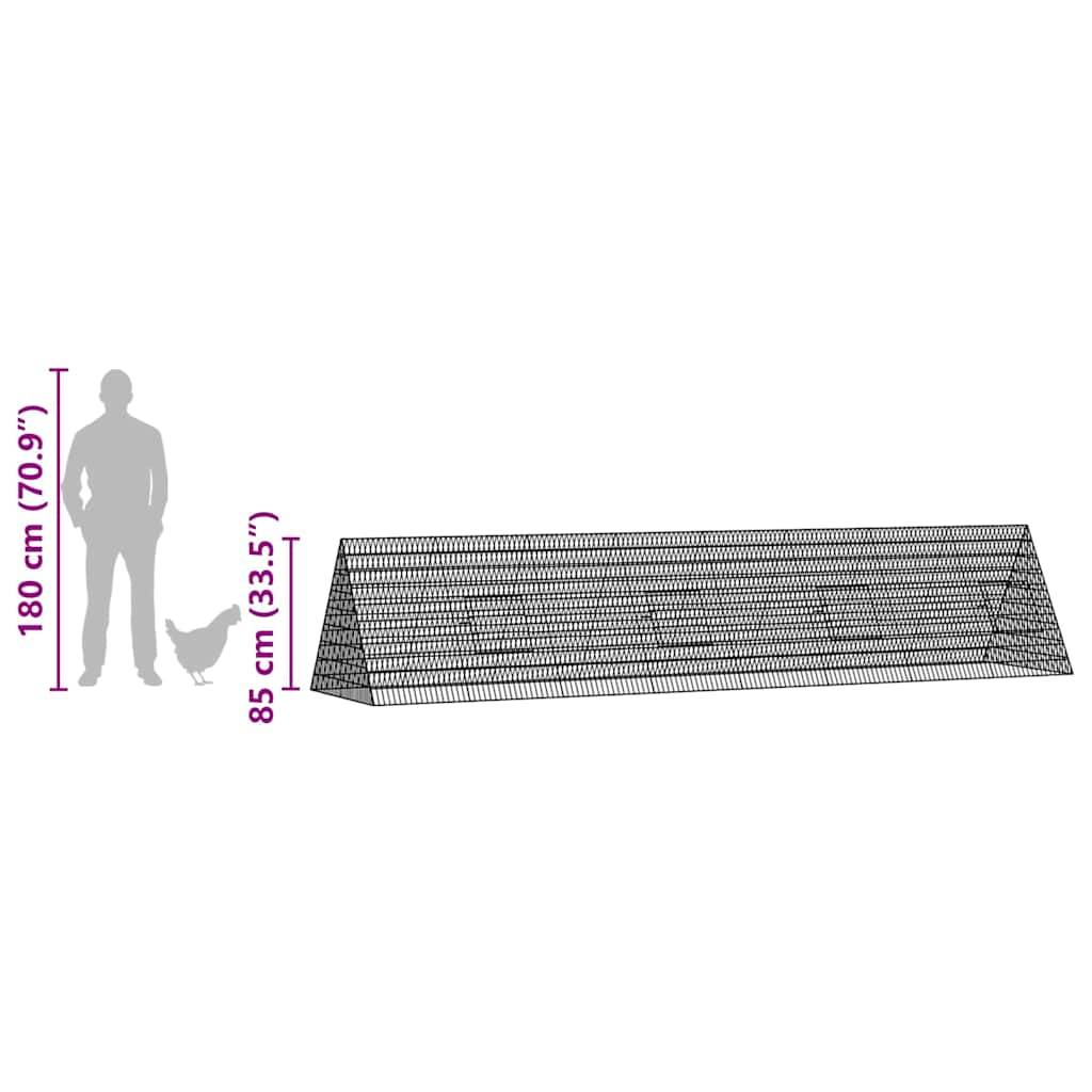 Longue Cage Volailles Métal Robuste Parcours Liberté Argent 430x100cm - ComfortXL Outdoor Living - Image 7