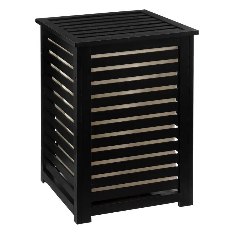 Panier à linge 65L bois noir 5five - Image 2