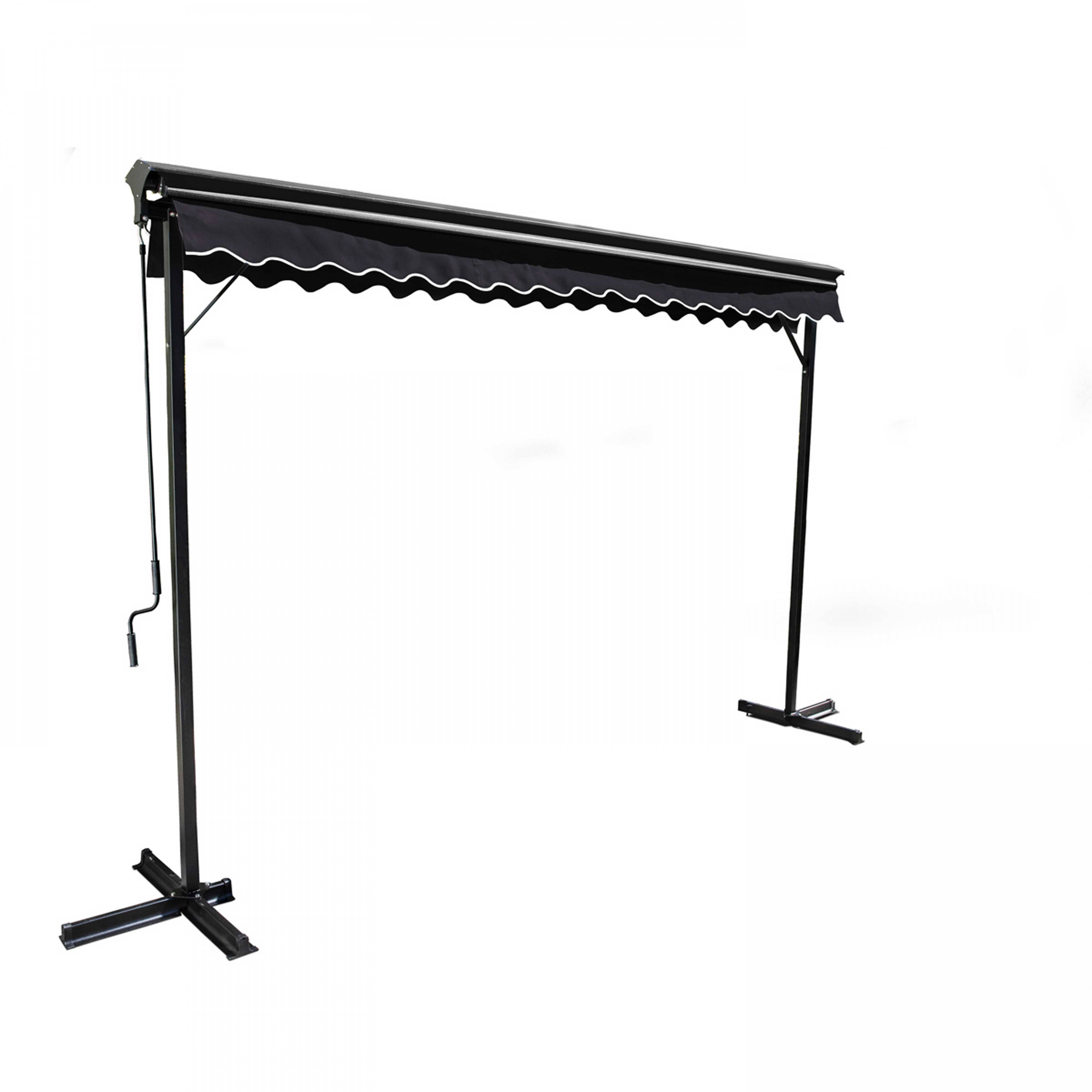 Oviala - Store double pente 3x3m en aluminium anthracite Trinidad - Oviala - Image 3