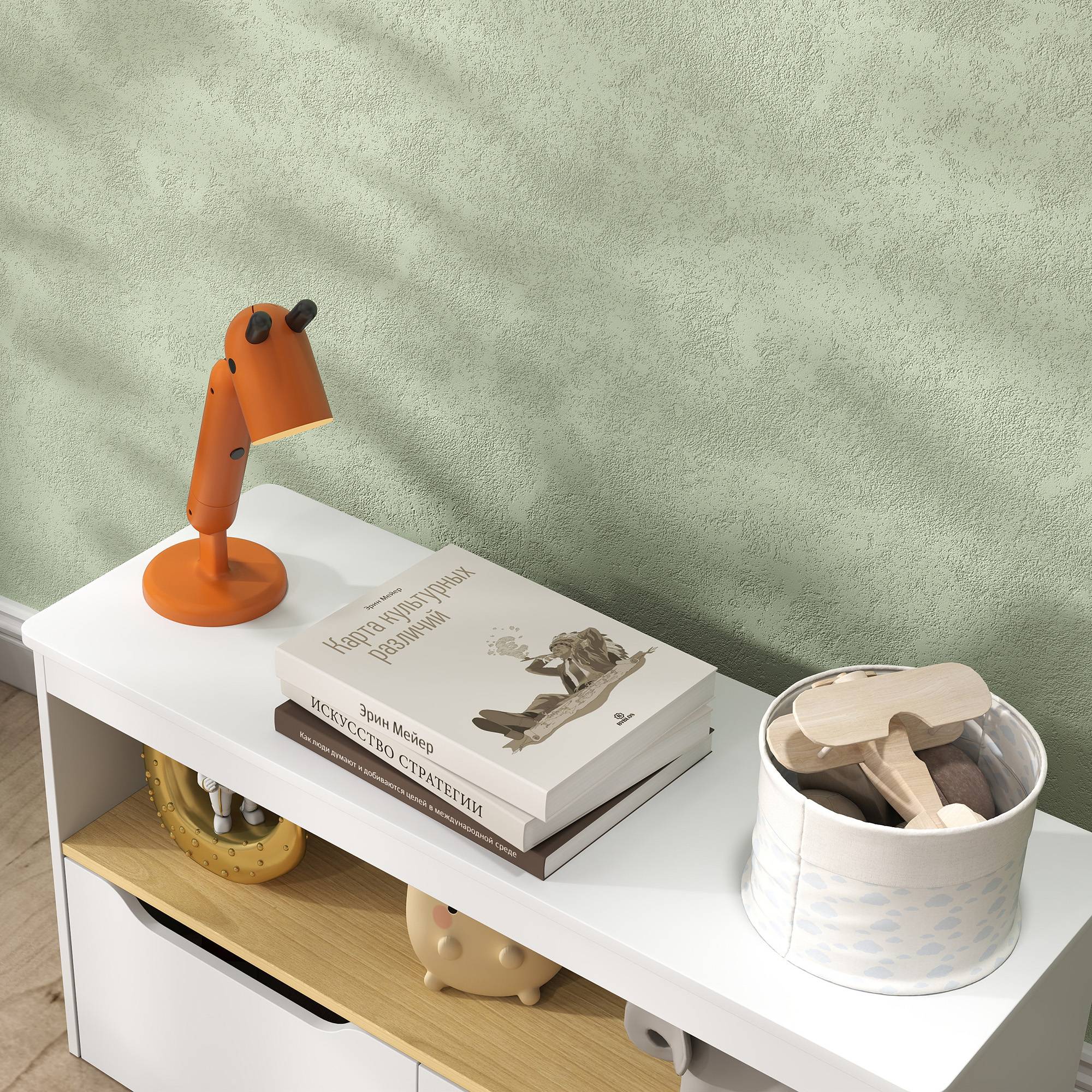 Étagère à jouets pour enfants avec 2 tiroirs et un compartiment pour salon, chambre ou salle de jeux, 80 x 30 x 45 cm, blanche - Image 10
