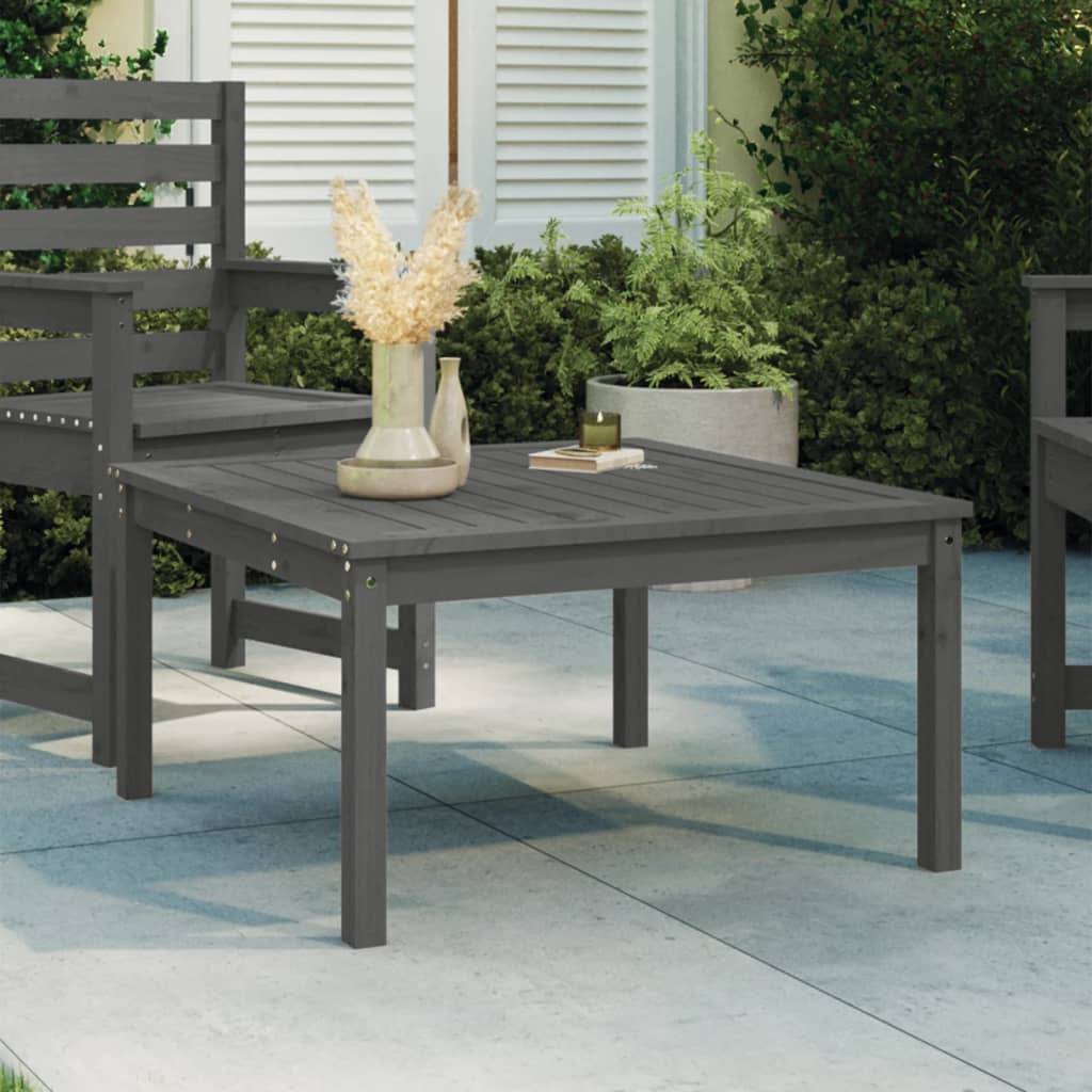 ComfortXL - Table de Salon de Jardin Carrée Grise 82,5cm en Pin Massif, Style Contemporain – ComfortXL Outdoor Living - Image 1