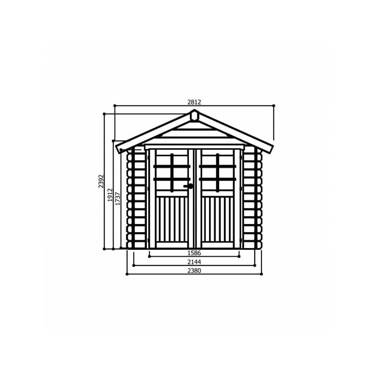 Abri de jardin en bois Nimes 2380 x 2380 - Solid, sécurisé et durable - Image 3