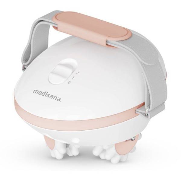 Appareil de massage - MEDISANA - AC 860 - Anti-cellulite - 2 intensités - 3 x 2 rouleaux rotatifs amovibles - Blanc / Rose - Image 1