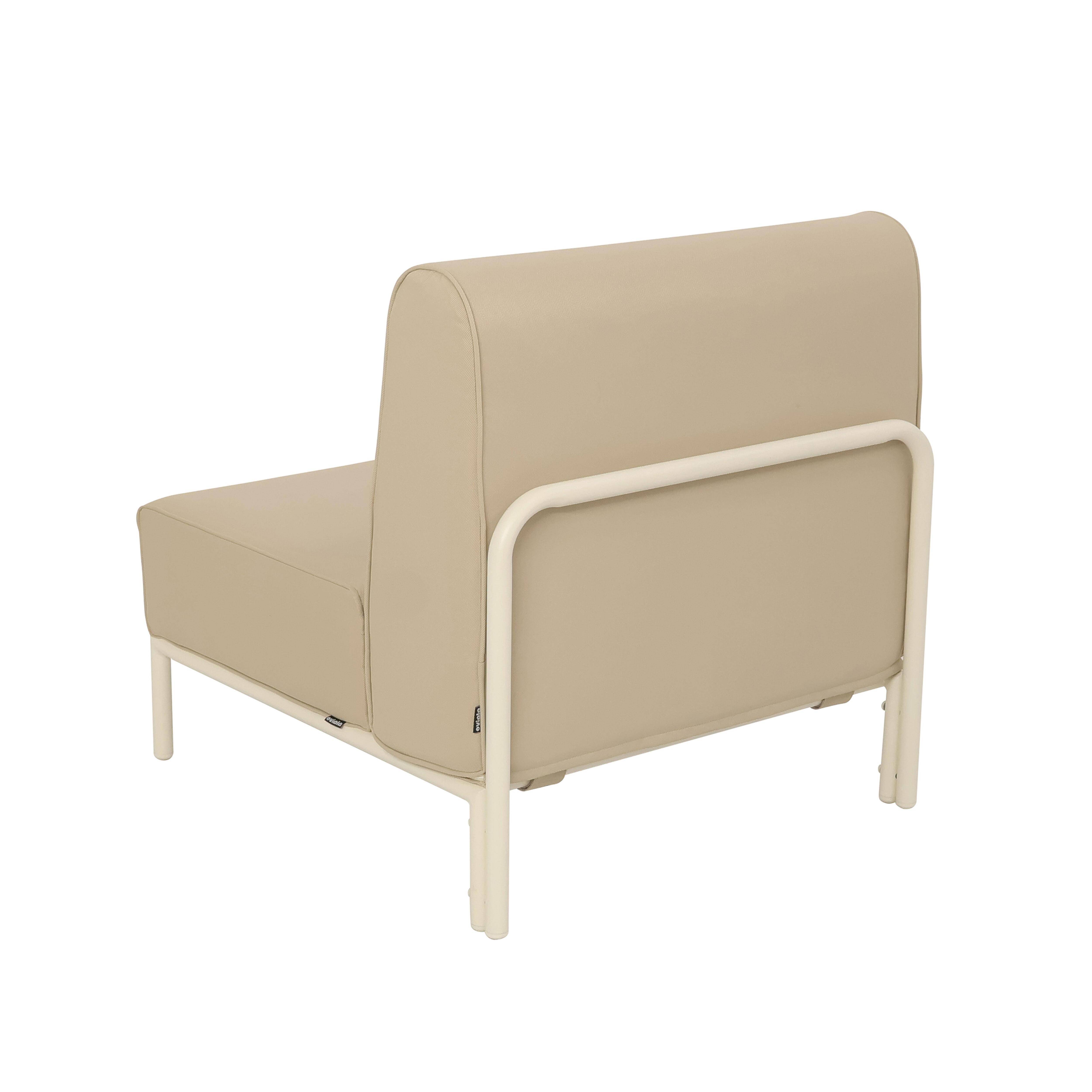 Oviala - Salon de jardin bas modulable uni 2 places beige Patio - Oviala - Image 6