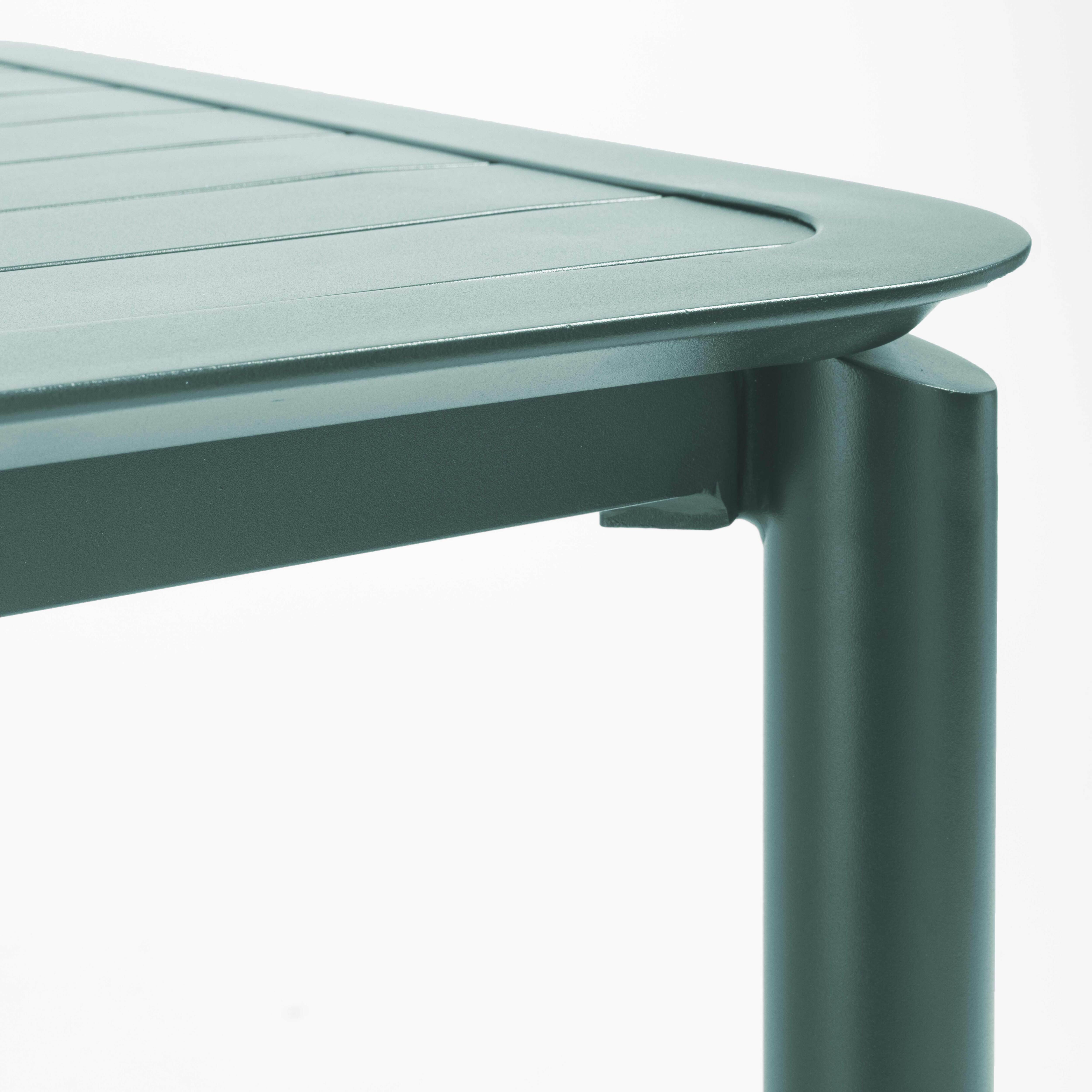 Oviala - Table haute de terrasse avec 2 chaises en aluminium vert foncé Almada - Oviala - Image 5