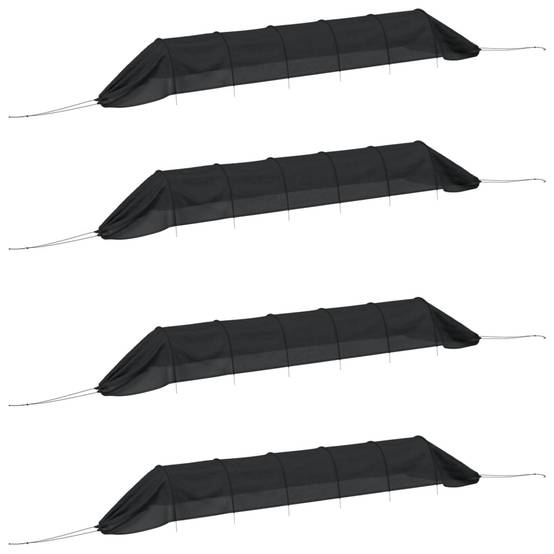 Vidaxl - Tunnels en filet 4 pcs noir acier et polyéthylène vidaXL 3281504 - Image 2