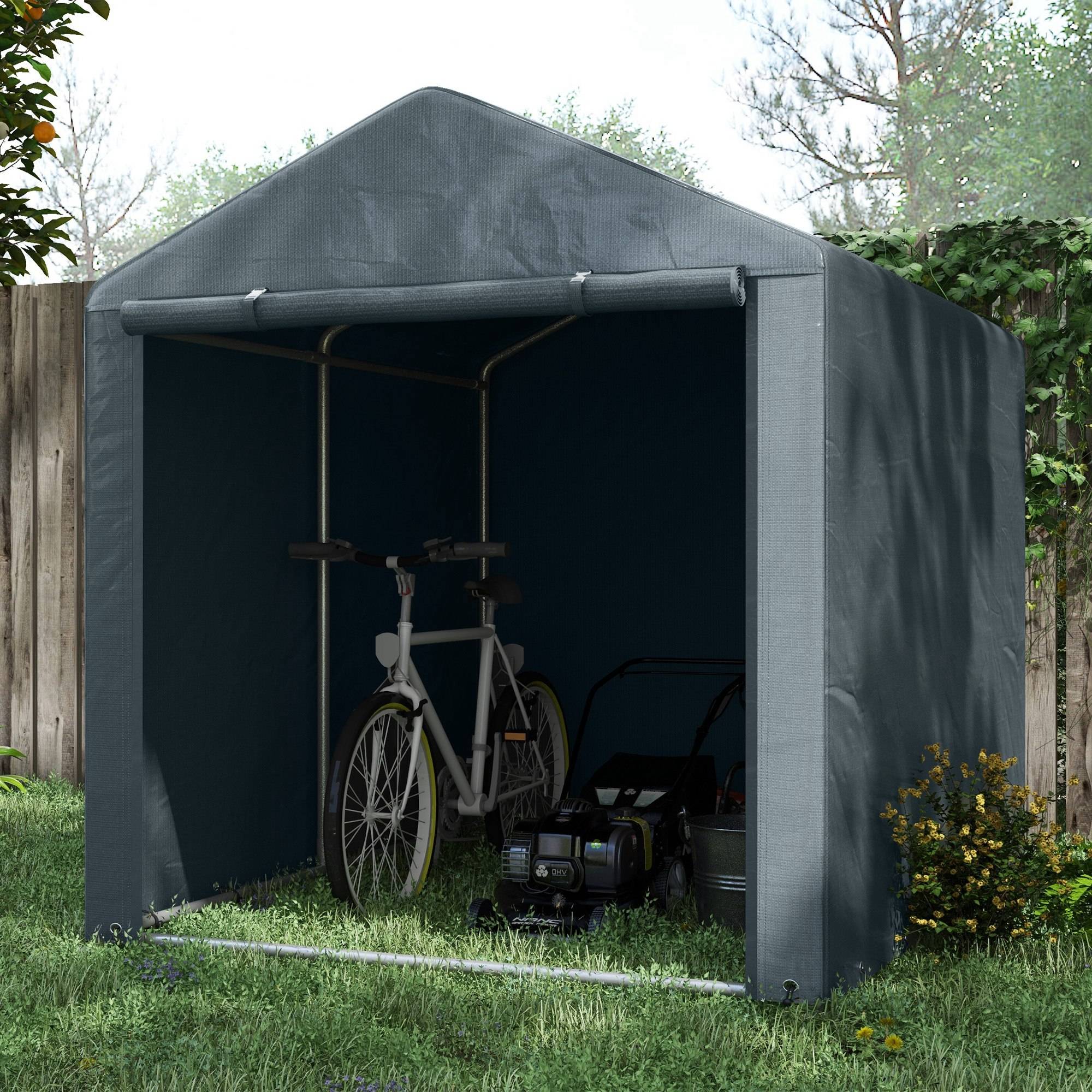 PANGIVO - Abri de jardin acier galvanisé 218 x 160 x 172 cm - PANGIVO - Image 4