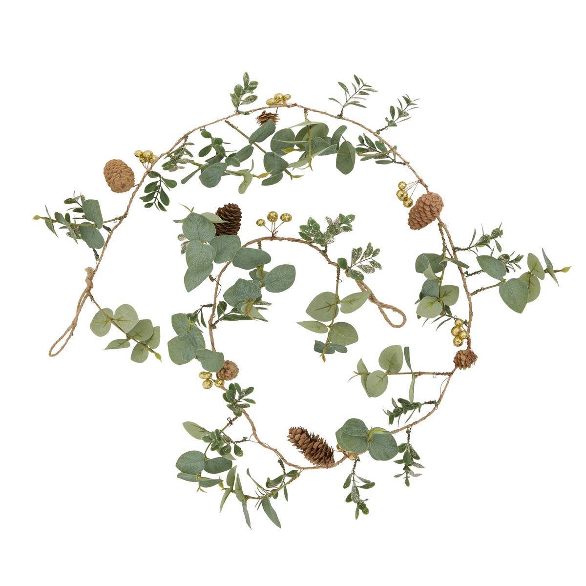 Guirlande pomme de pain et eucalyptus l.1,5m vert ATMOSPHERA CREATEUR D'INTERIEUR - Image 1