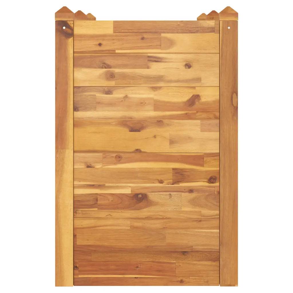 Helloshop26 - Lit surélevé de jardin empilable pour plantes et fleurs 160 x 60 x 84 cm style naturel en bois d'acacia - Image 3