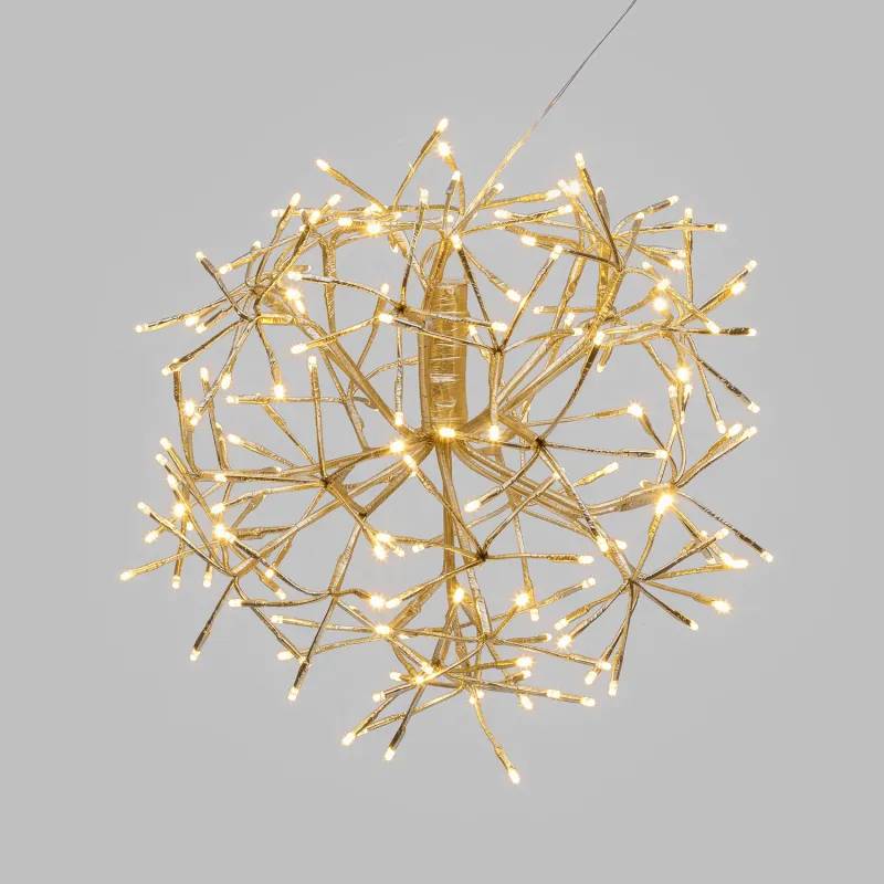 Lotti - Boule lumineuse TWIGBall ø45cm champagne 180 LED blanc chaud fixe métal IP44 Lotti