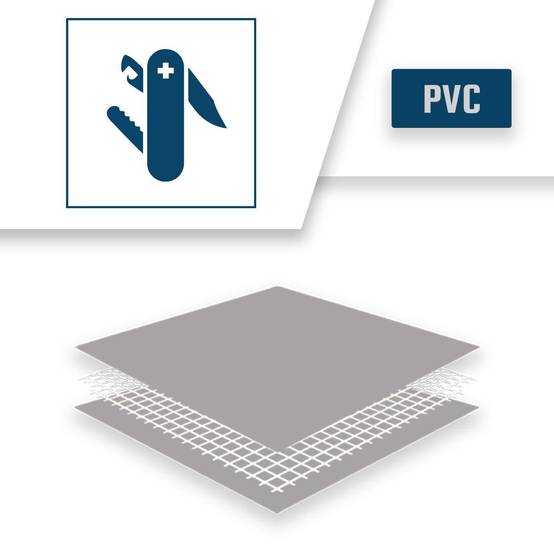 Bâche PVC 4x6 m Grise - Garantie 10 ans - XP640MU - Bâche de protection étanche - Résistance Anti-UV - Made in France TECPLAST - Image 4