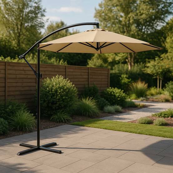 Parasol déporté Ø 3m - WERKA PRO crème - crème - Image 3