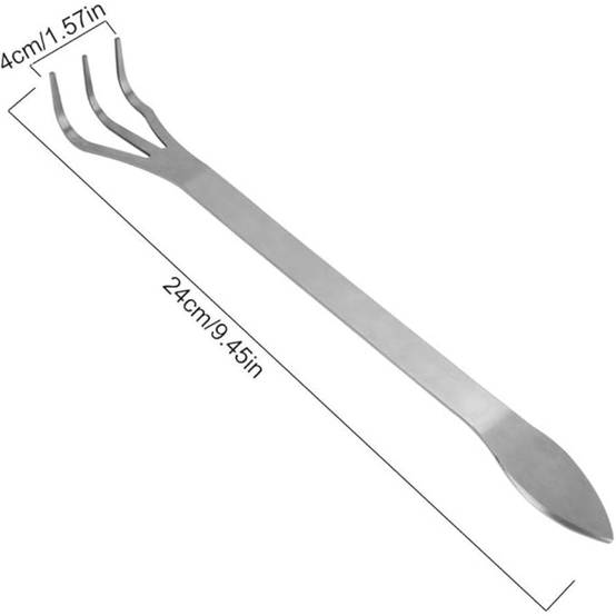 DtopbuyAge - Râteau Acier Inoxydable 3 Dents Pour Bonsaï DtopbuyAge - Image 2