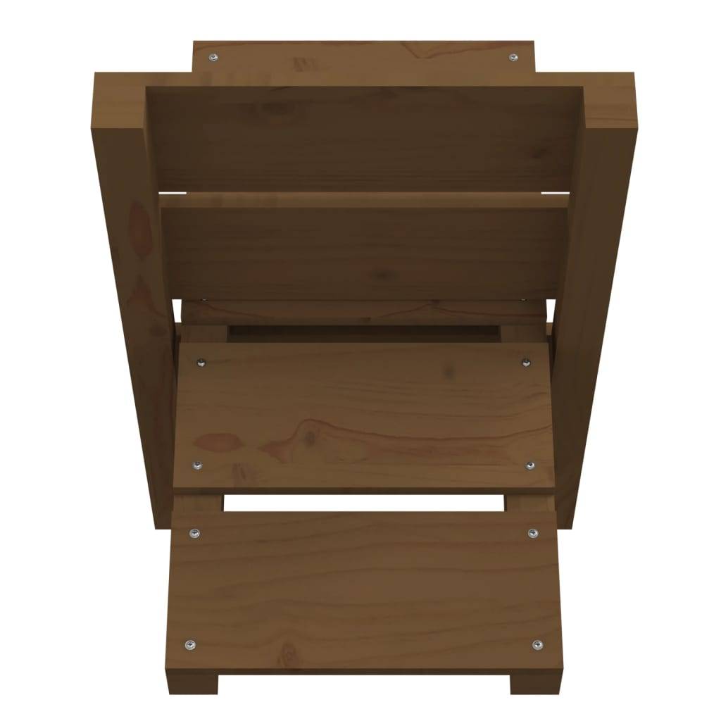 ComfortXL - Range-bûches rustique en bois de pin massif Rangement pour cheminée 47x39,5x48 cm Miel - ComfortXL Outdoor Living - Image 6