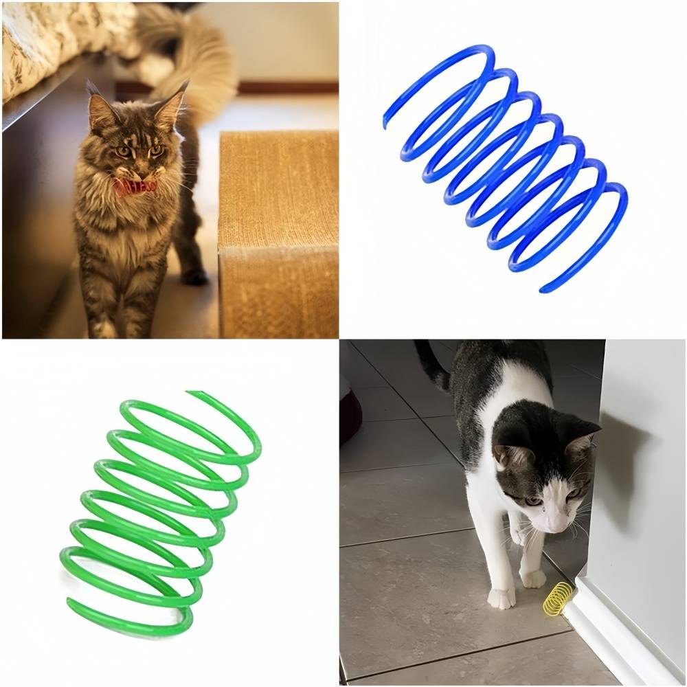 Ressort Spirale pour Chat, 12 Pièces Jouet Créatif pour Chat IntiMeg - Image 4