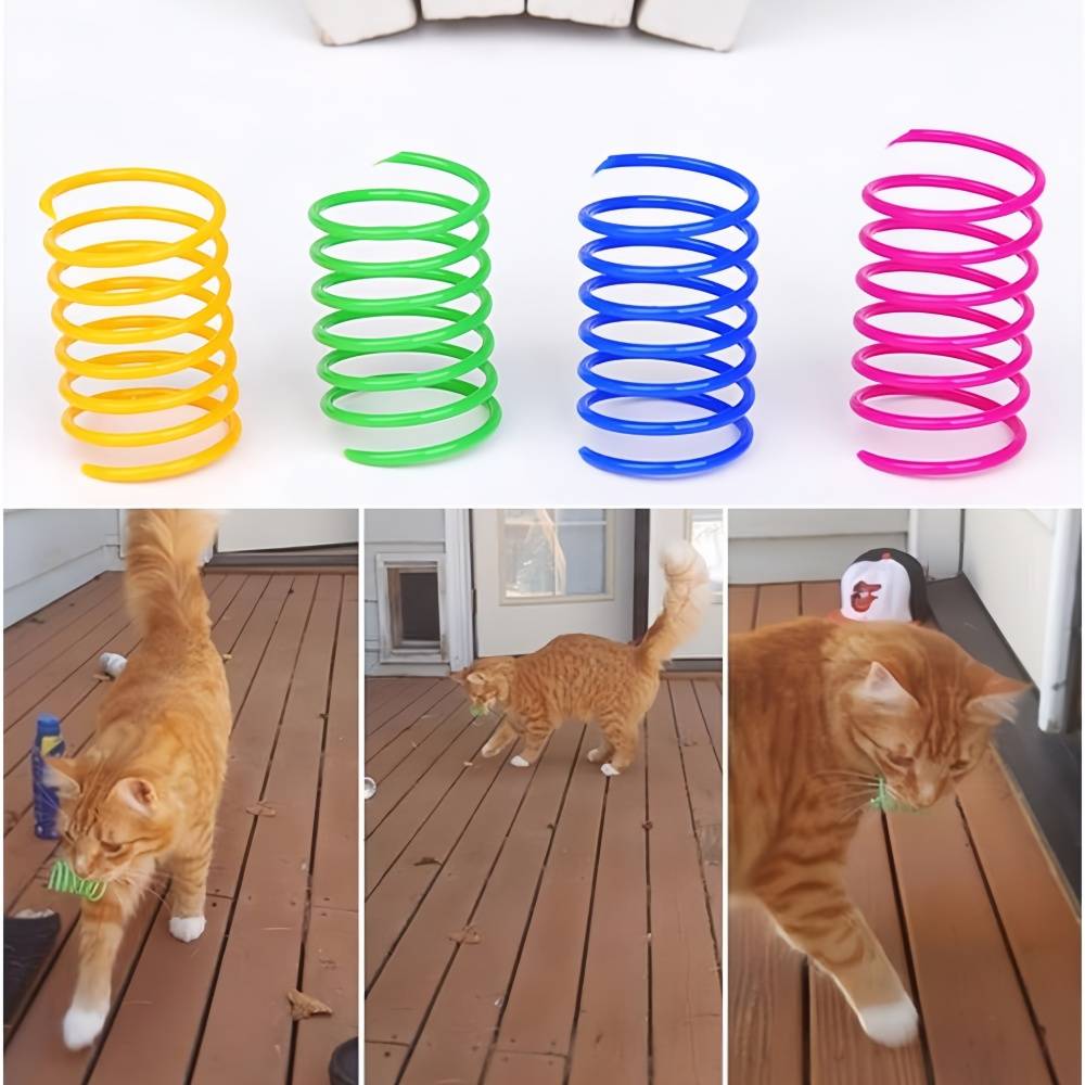 Ressort Spirale pour Chat, 12 Pièces Jouet Créatif pour Chat IntiMeg - Image 3