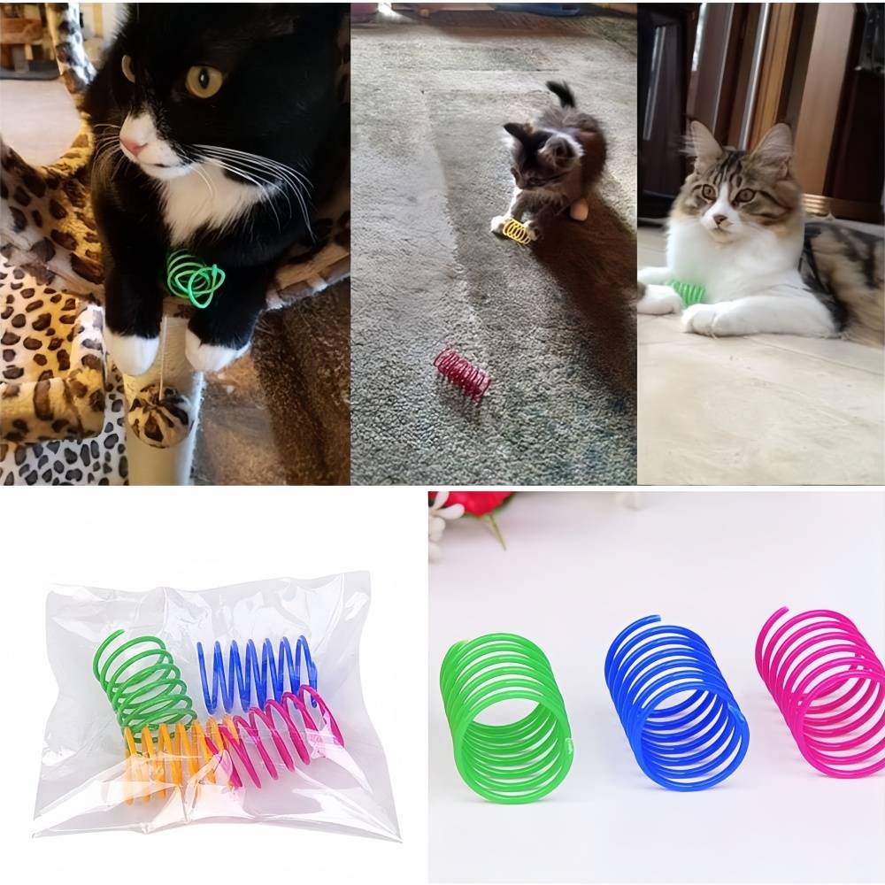 Ressort Spirale pour Chat, 12 Pièces Jouet Créatif pour Chat IntiMeg - Image 5