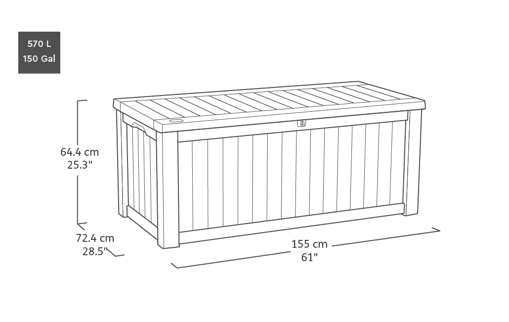 Keter - Coffre de rangement Rockwood 570L - KETER - Image 6