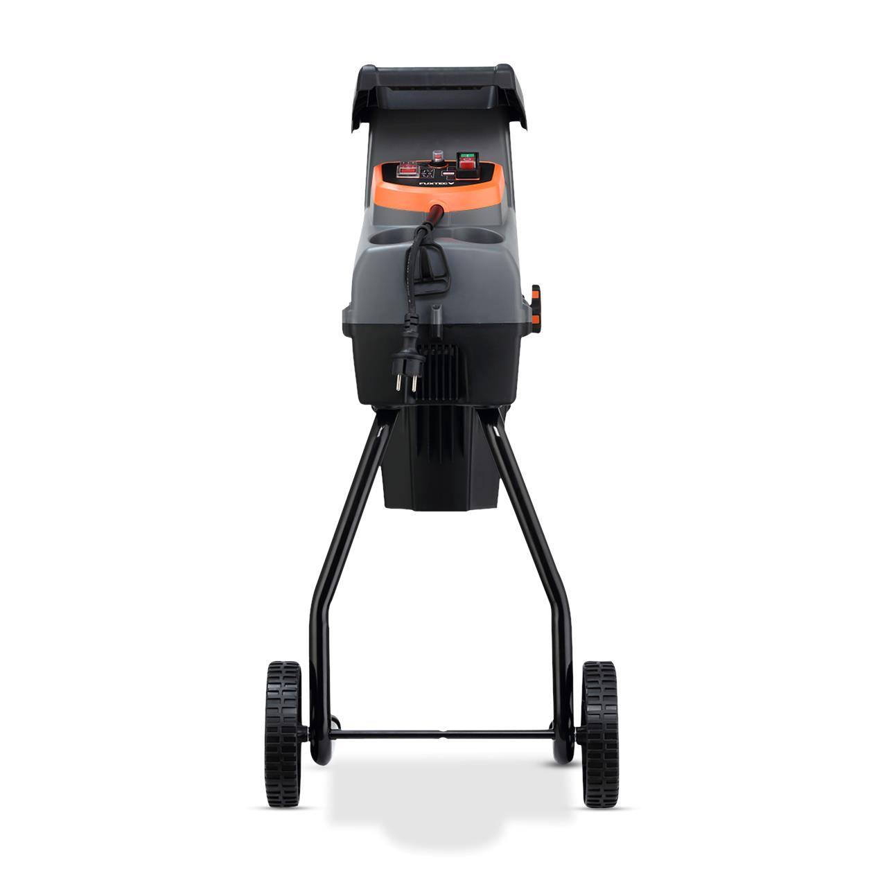 Broyeur de végétaux électrique FUXTEC FX-EGH2800T - 2800W rouleaux silencieux 92 dB, bac toile 60L, coupe branches Ø44mm - Image 4