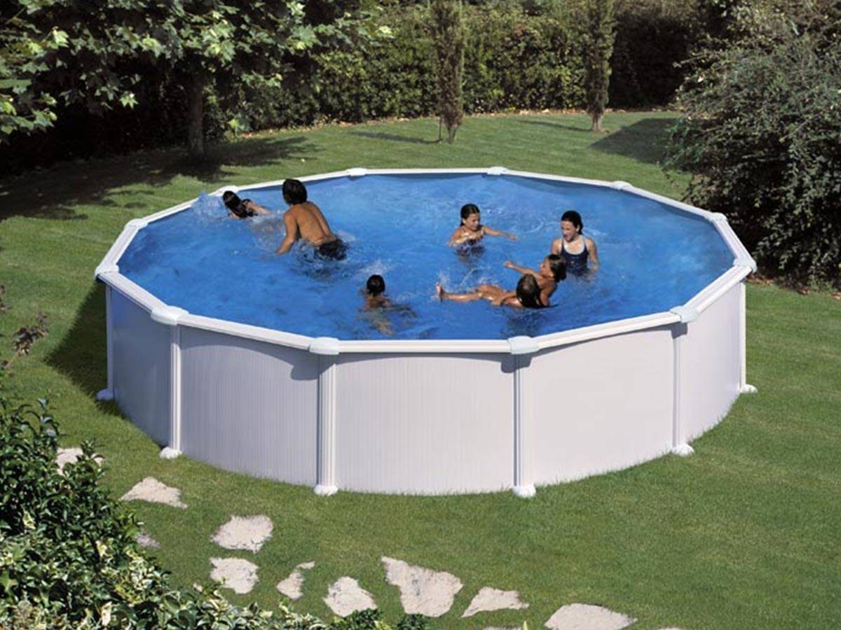 Gré - Piscine acier blanc Atlantis ronde 5,70 x 1,32 m - Gré - Image 1