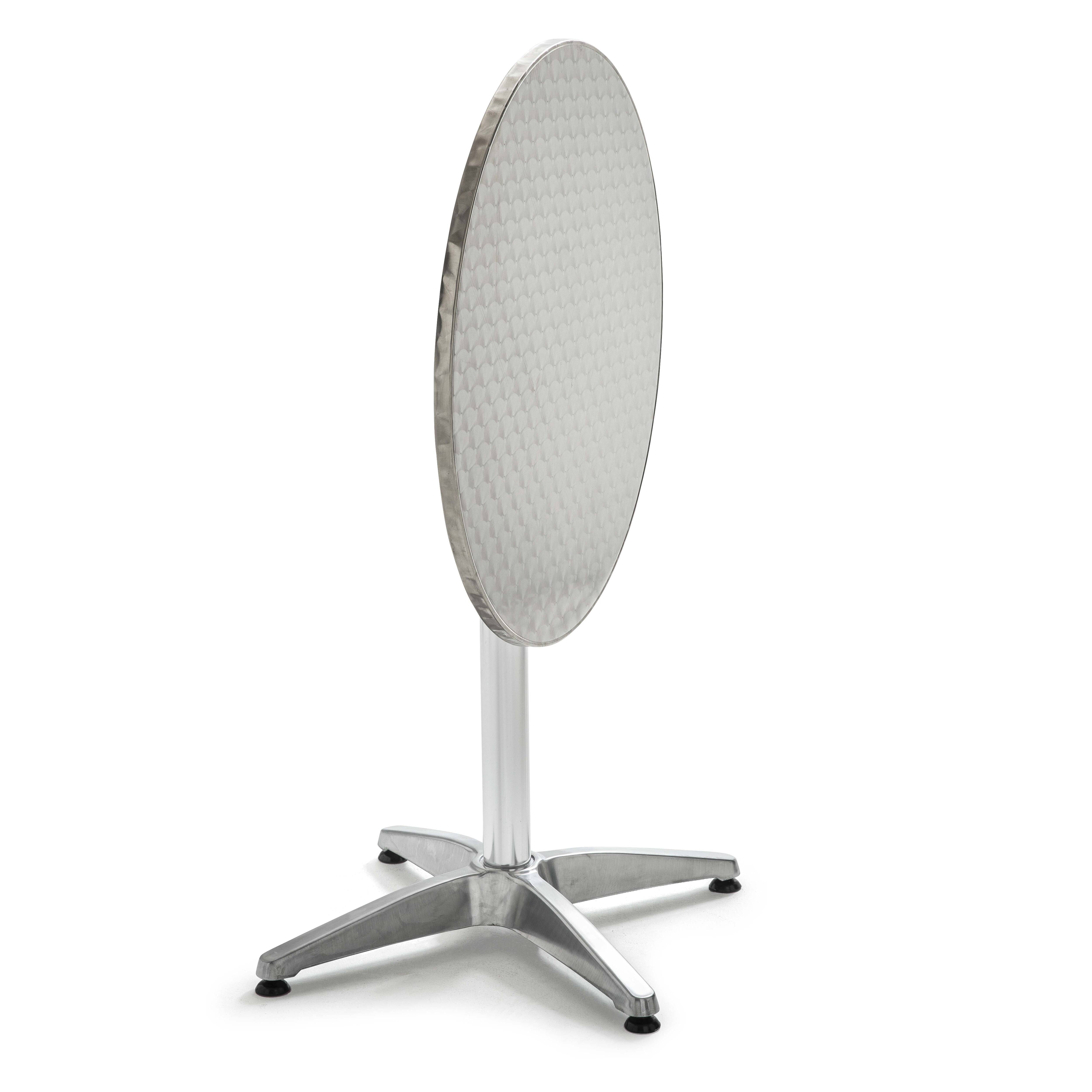 Oviala - Table de terrasse inclinable ronde en aluminium Brixton - Oviala - Image 1