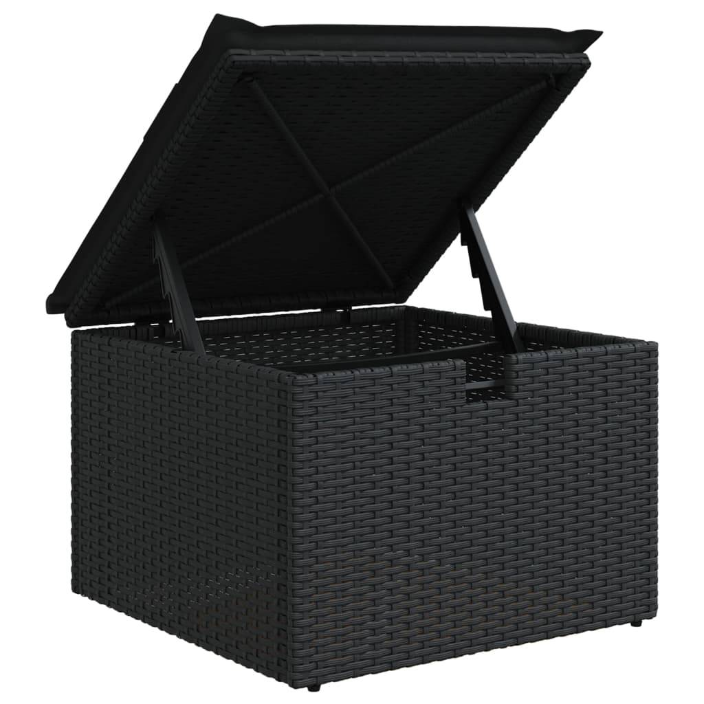 Vidaxl - Salon de jardin 8 pcs avec coussins noir résine tressée vidaXL 3274835 - Image 6