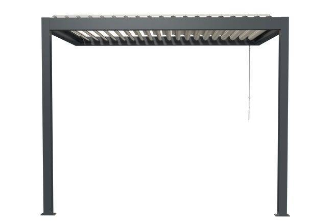 Pergola Bioclimatique Aluminium Adossée Anthracite 3x2 Manuelle S ORIAL France - Image 6