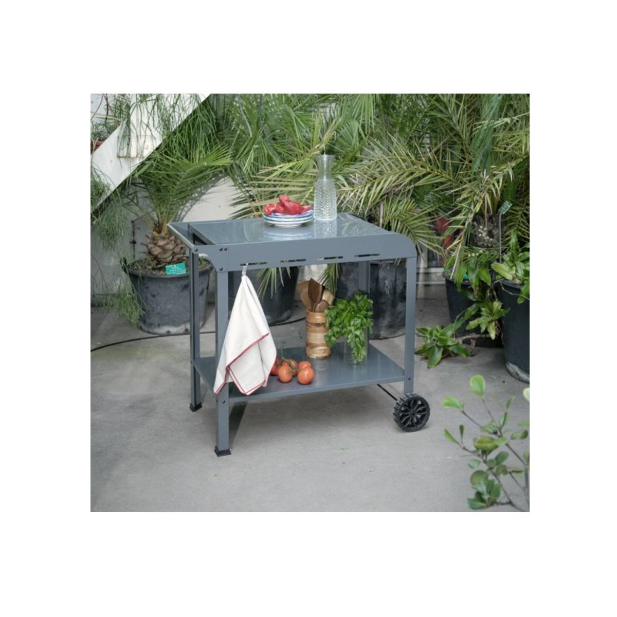 Livoo - Desserte gris 91.5x50.2x80cm GS168G Livoo - Image 3