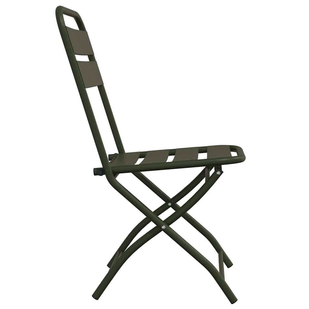 Prolenta Premium - Chaises de jardin acier vert 42 x 52 x 82 cm - Prolenta premium p375.5 - Image 6