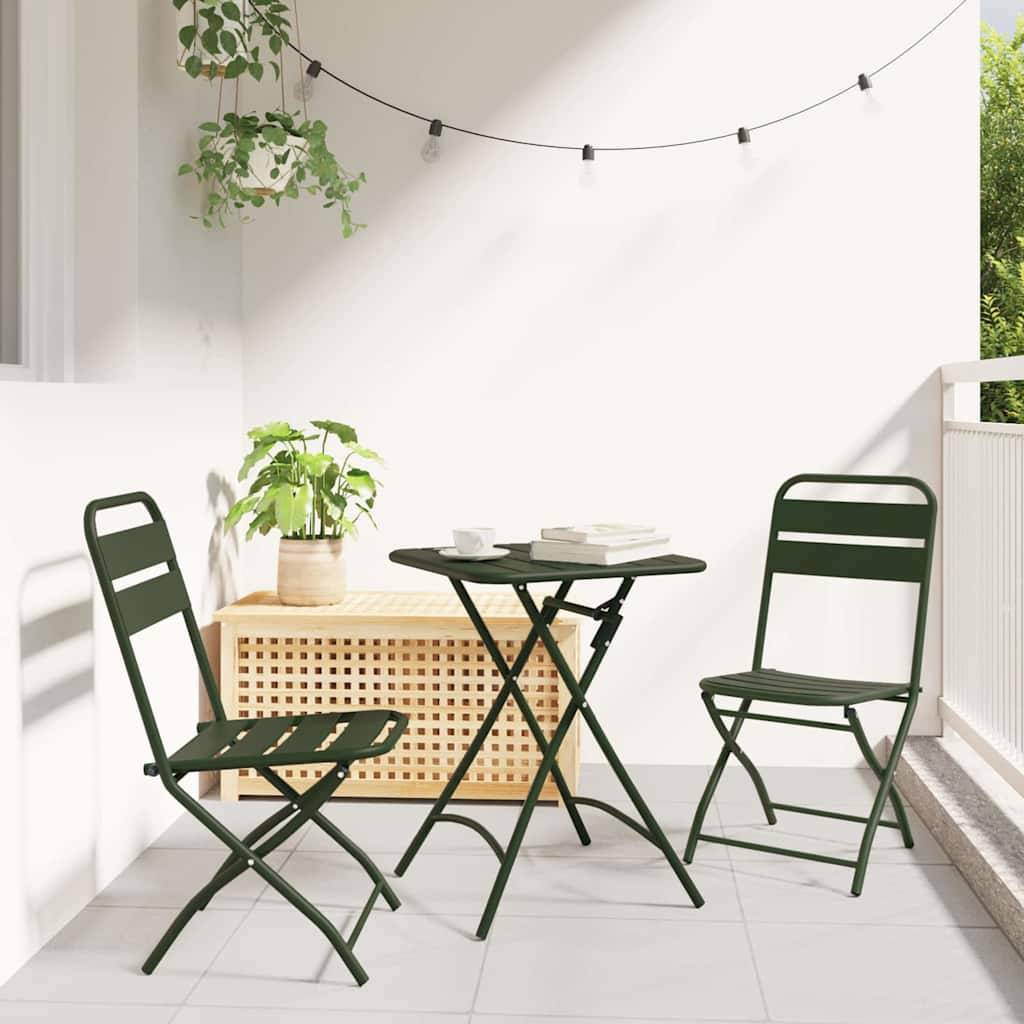 Prolenta Premium - Chaises de jardin acier vert  42 x 52 x 82 cm  - Prolenta premium p375.5 - Image 2