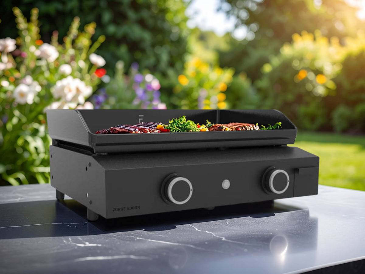 Forge Adour - Plancha Forge Adour Plancha Origin Gaz 60 Chassis Acier Noir - Image 2
