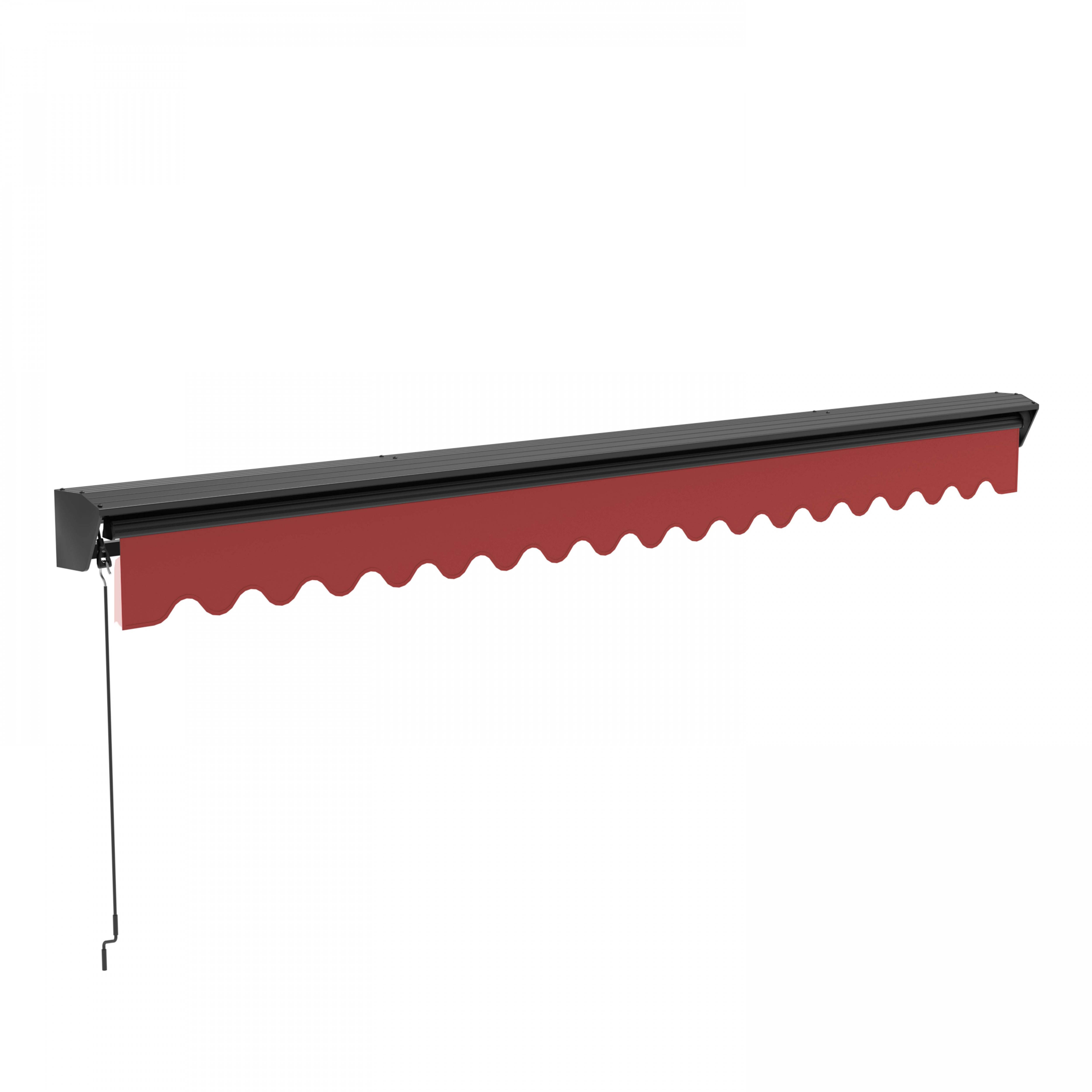 Oviala - Store banne semi-intégral 3x2,5m en aluminium rouge Paimpol - Oviala - Image 4