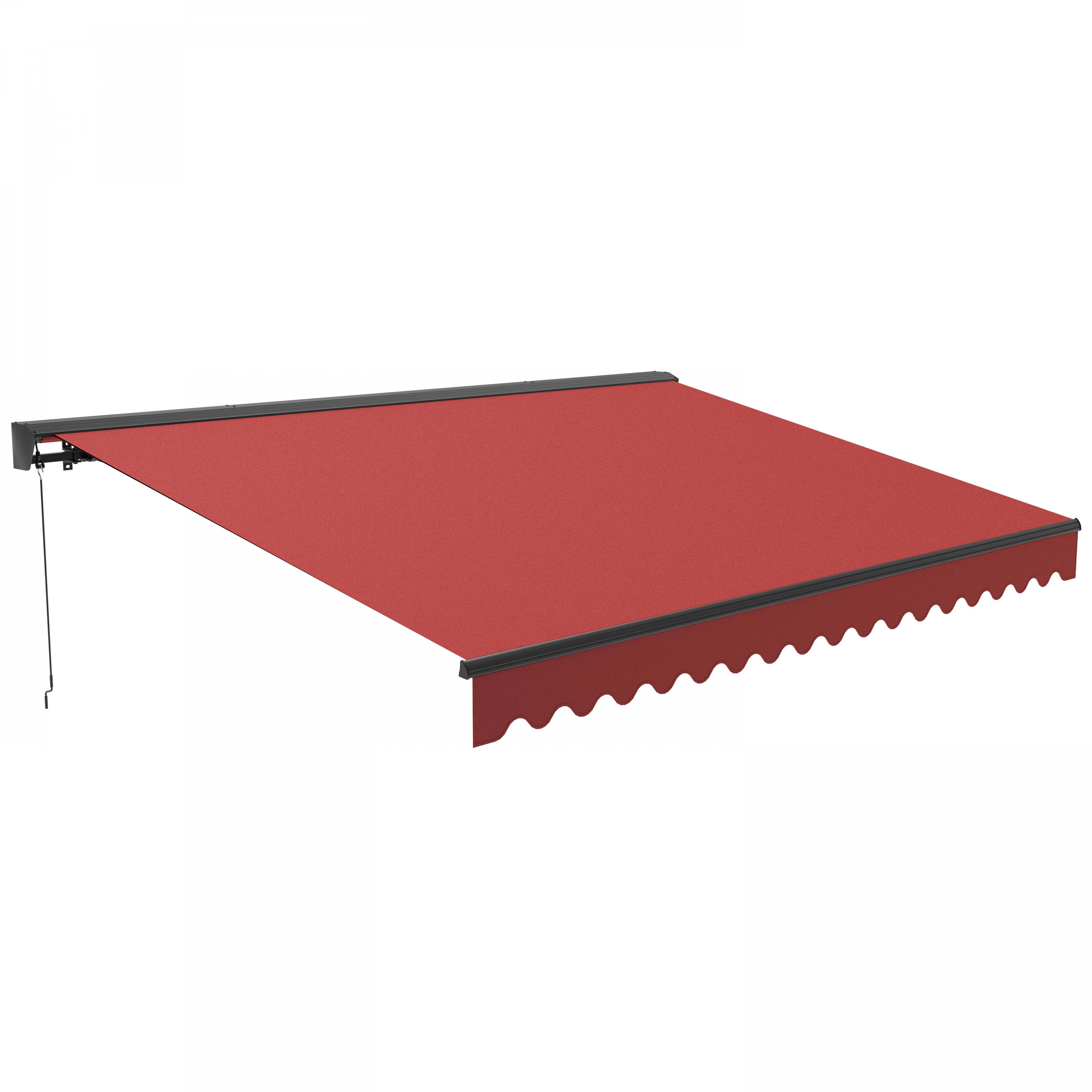 Oviala - Store banne semi-intégral 3x2,5m en aluminium rouge Paimpol - Oviala - Image 1
