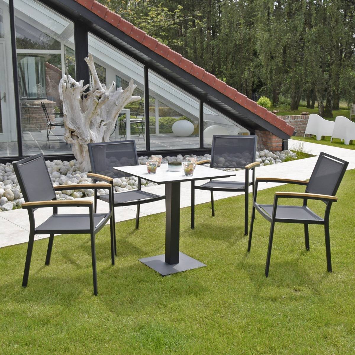 Gecko Jardin - Table en métal noir, Otrante - Gecko Jardin - Image 4