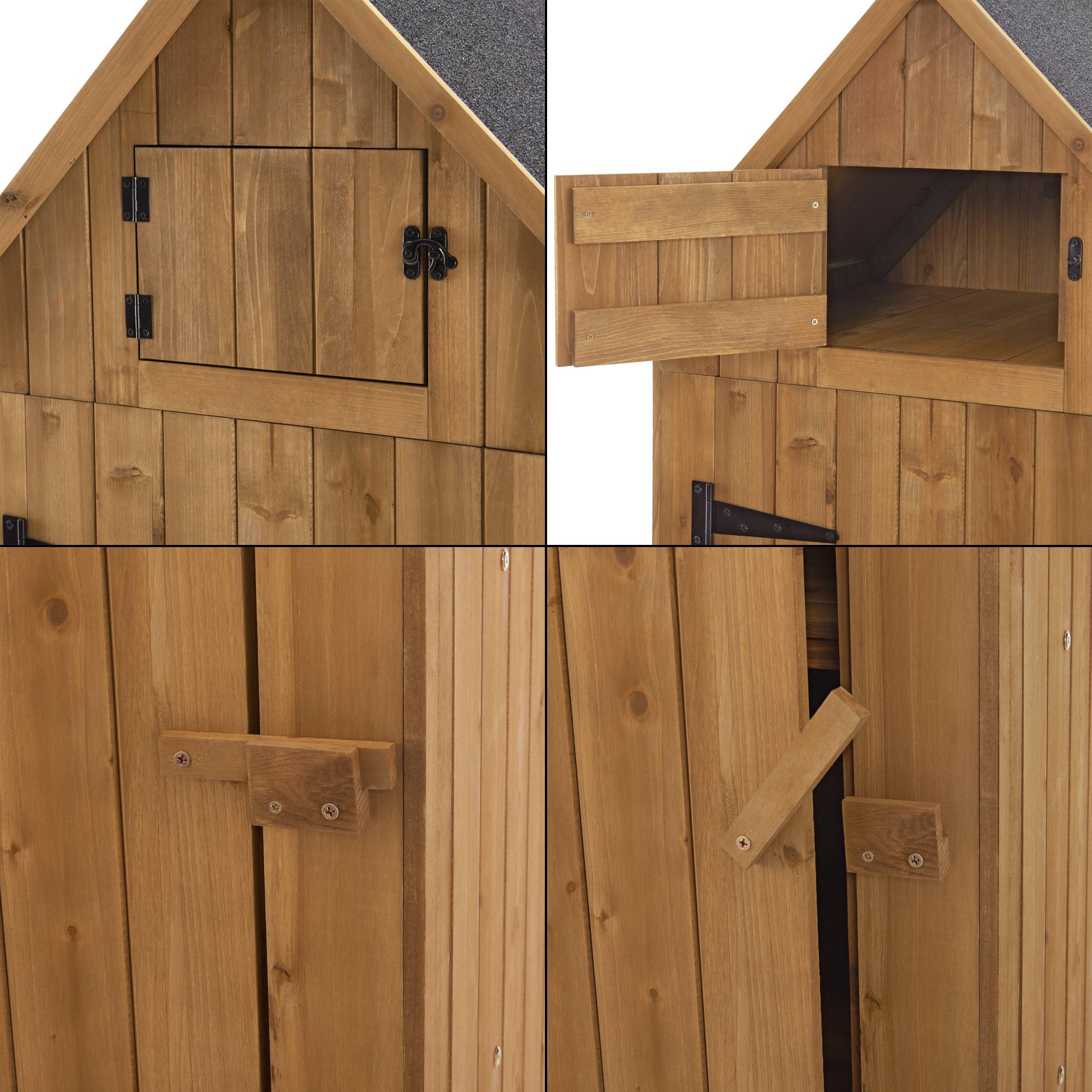 Abri de Jardin à Toit Bitumé Ottrott Range-Bûches en Bois 179 x 77 x 54 cm [en.casa] - Image 7