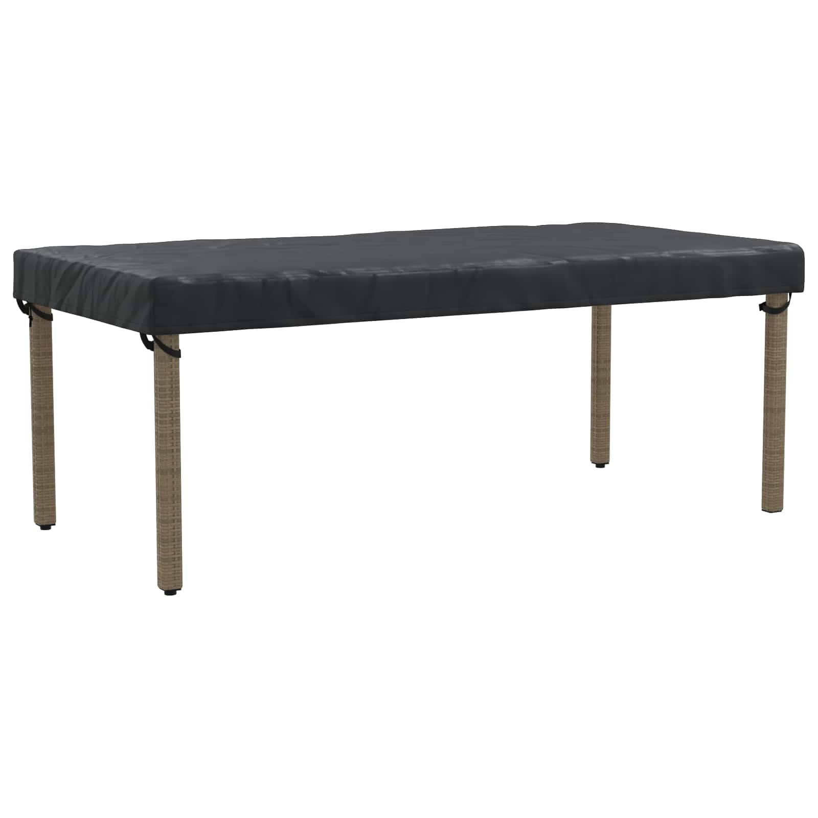 Housse de table tissu noir 202 x 102 x 15 cm, Poids:0.45kg - PANGIVO - Image 3