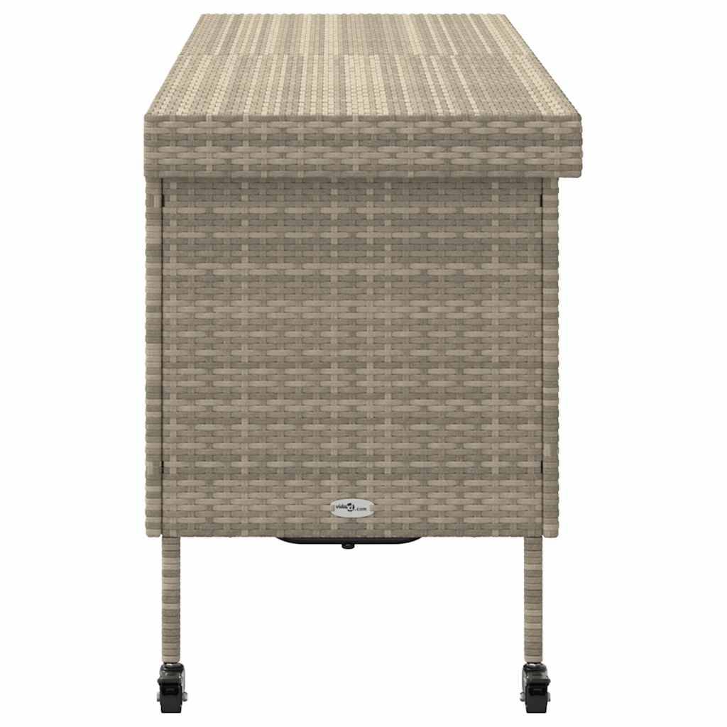 PANGIVO - Coffre de rangement de jardin résine tressée gris clair 160 x 55 x 75 cm - PANGIVO - Image 5