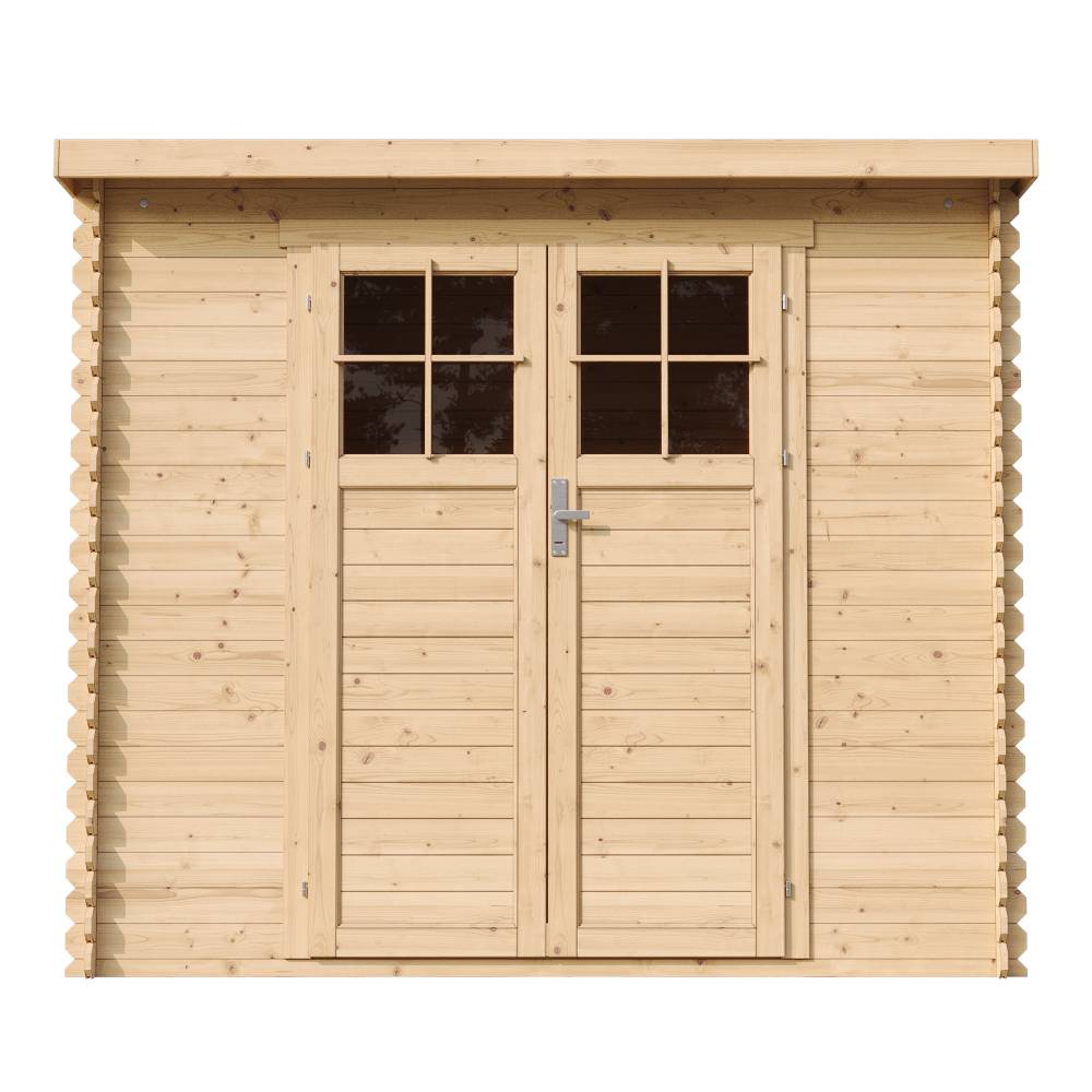 Timbela - Abri de jardin en bois l239xL144xH200 cm /2.63 m² avec sol traité et porte verrouillable de haute qualité - 19 mm d’épaisseur - Timbela M310F+M310G - Image 3