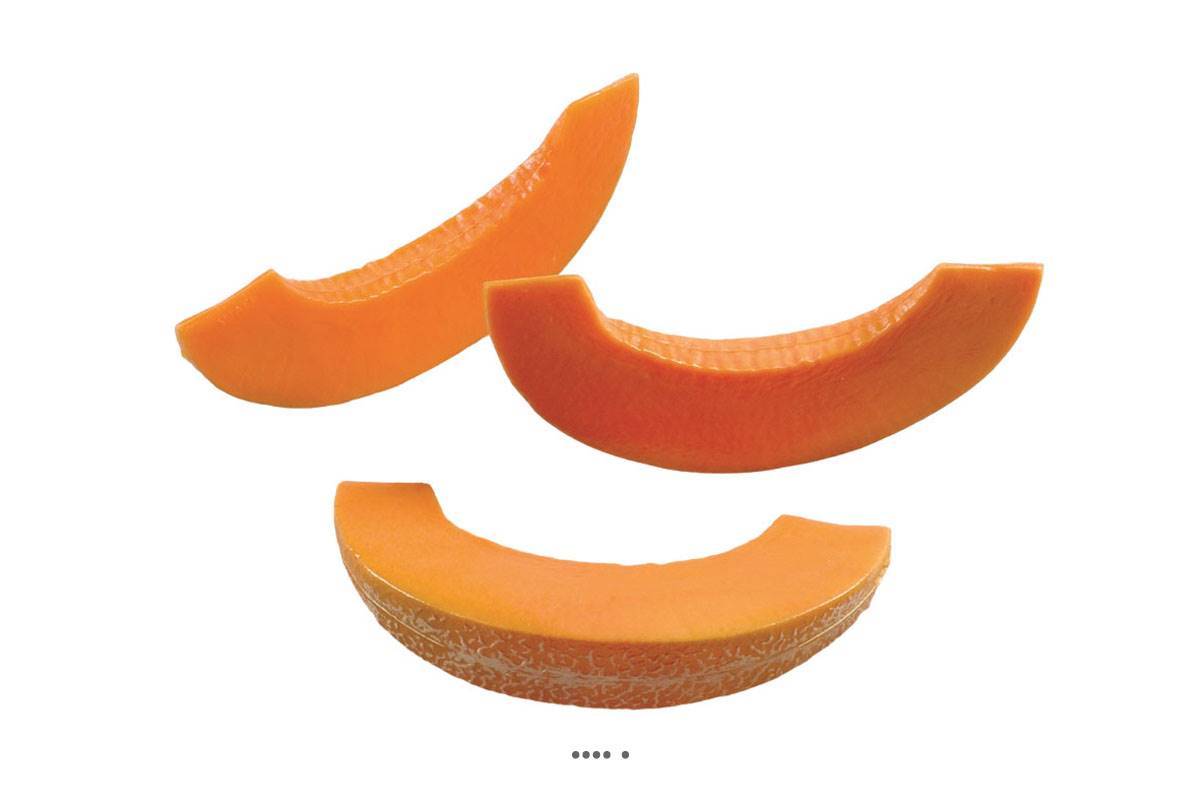 Artificielles - Tranches de Melon artificiel en lot de 3 Plastique soufflé L 180x40 mm - Image 2