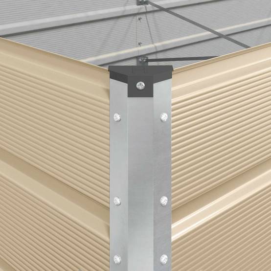 Bac de Plantation Géant Acier Galvanisé 385x100x45 cm Ivoire - ComfortXL Outdoor Living - Image 9