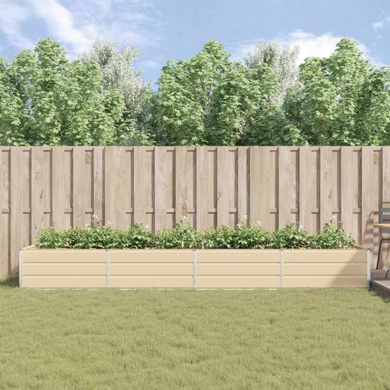 Bac de Plantation Géant Acier Galvanisé 385x100x45 cm Ivoire - ComfortXL Outdoor Living - Image 4