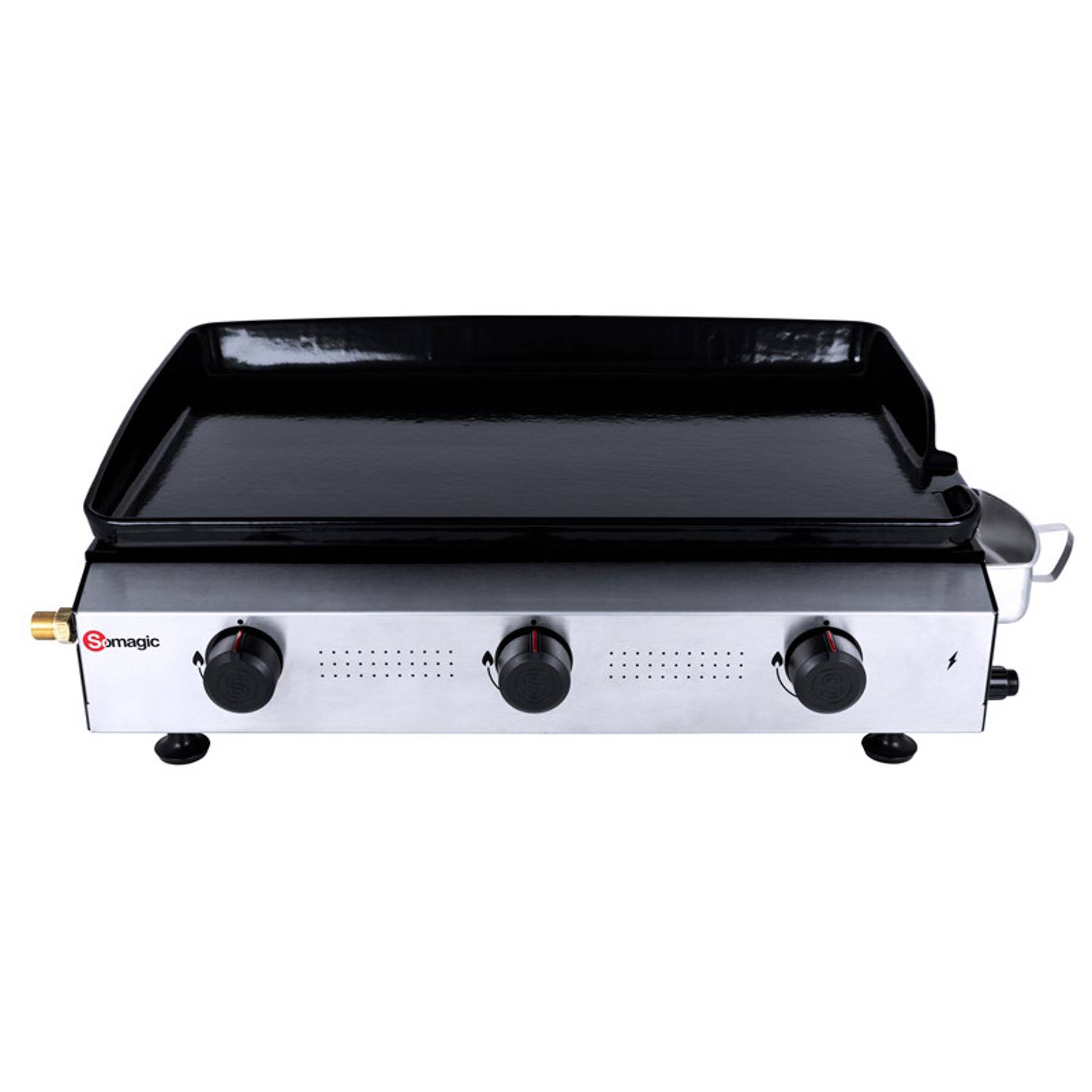 Somagic - Plancha à gaz avec cuve et bâti en acier laqué - SOMAGIC - Métal/Inox - Argent - Image 2