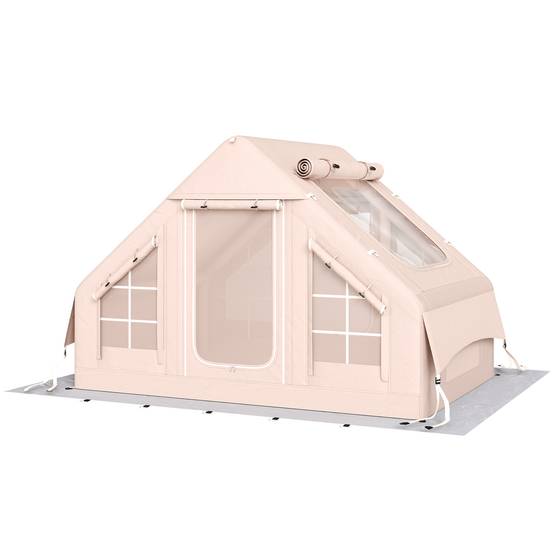 Tente Gonflable 4 Saisons avec Cheminée et Puits de Lumière, Pompe et Sac, UPF30+ Imperméable >5000 mm, Camping - Image 2