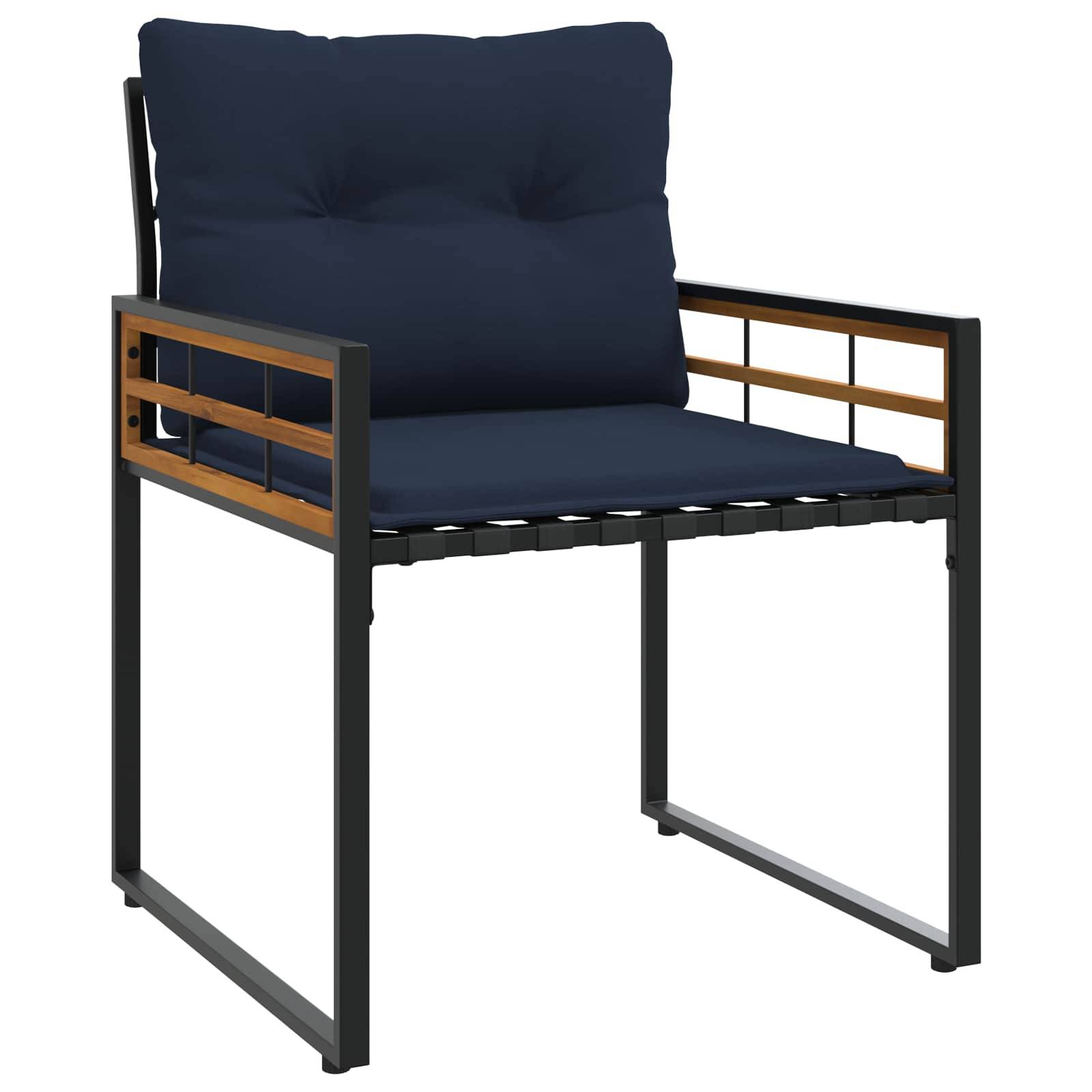 Vidaxl - Ensemble de meubles d'extérieur avec coussin 4 pcs Bleu marine vidaXL 42026929 - Image 6