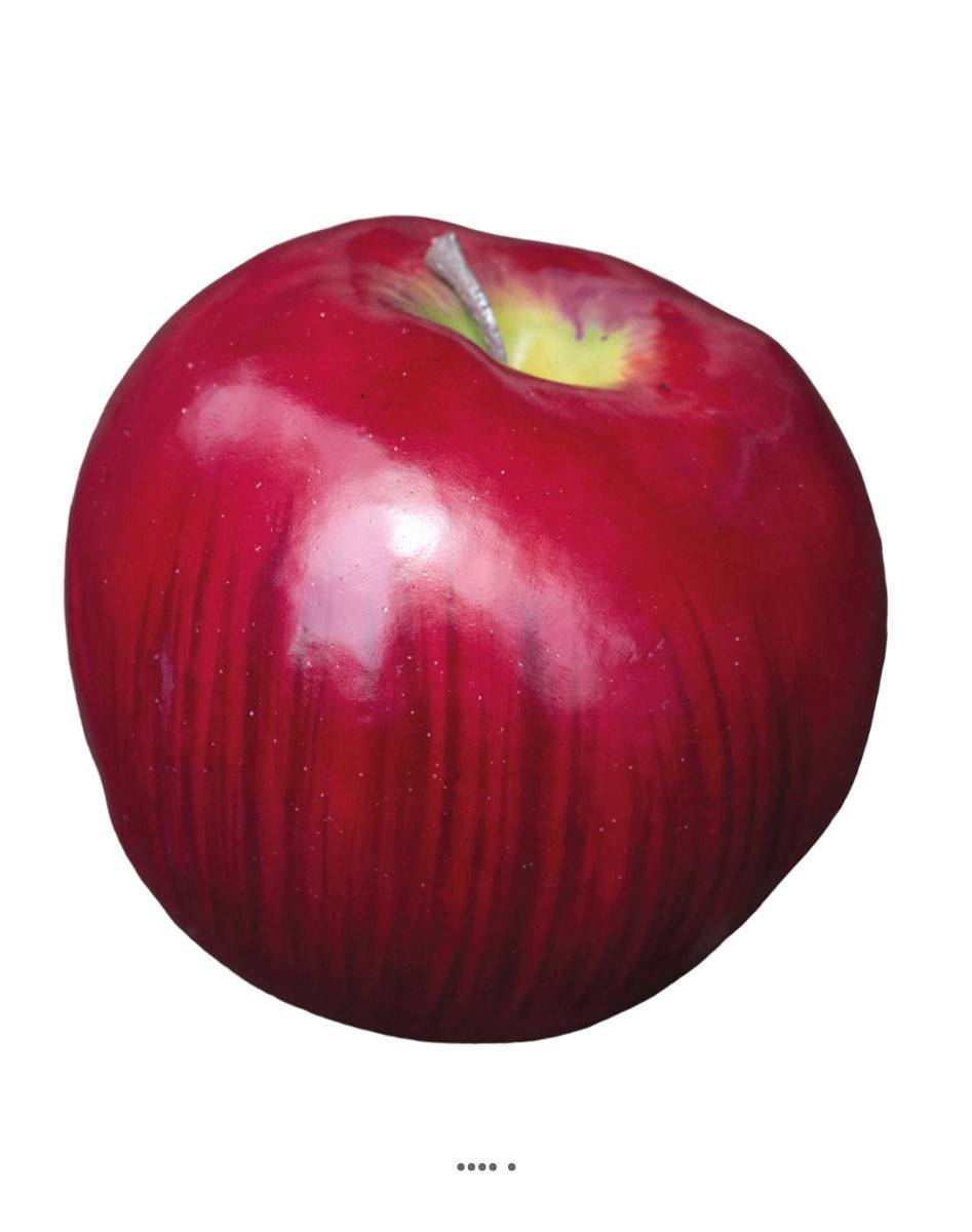 Artificielles - Pomme fruit factice en plastique diamètre 8 cm Rouge - Image 2