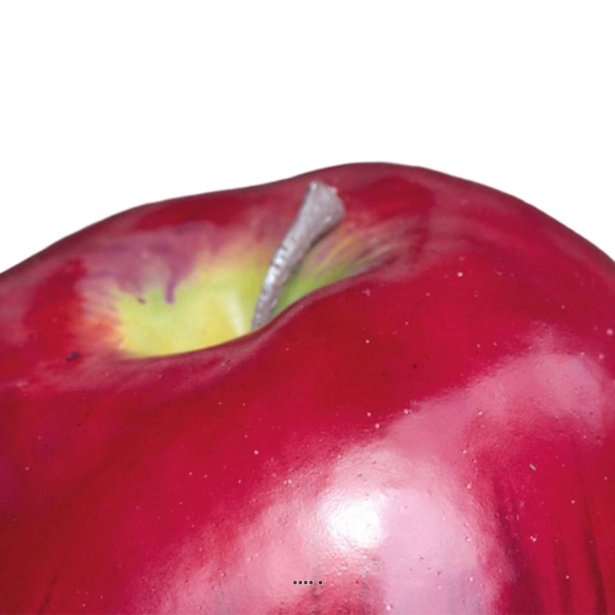 Artificielles - Pomme fruit factice en plastique diamètre 8 cm Rouge - Image 3