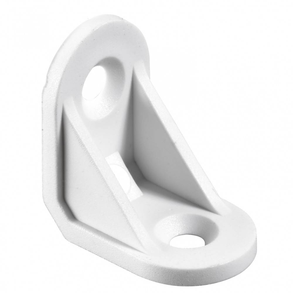 Lot de 4 équerres de chaise plastique brut HETTICH, l.24 mm