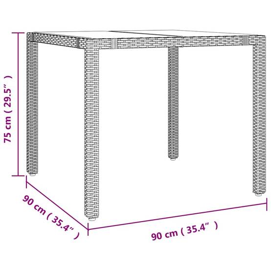 Table et 4 Chaises de Jardin en Polyrotin et Bois d'Acacia pour Terrasse Beige – ComfortXL Outdoor Living - Image 5
